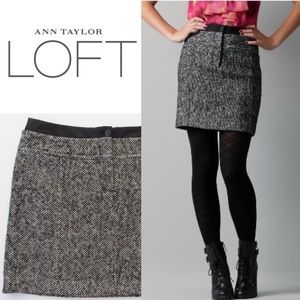 LOFT. Tweed Mini Skirt.